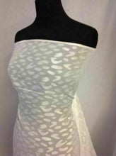Load image into Gallery viewer, NEW Designer Silky Ivory Chiffon Burnout Fabric 58&quot; 149 cm Bridal Dress Craft
