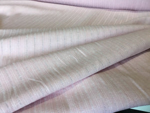 New High Class Designer Light Pink Colour Stripe Jacquard Linen Fabric Material