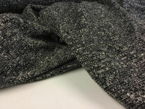 New Designer Multicolored Wool Lurex Jersey Fabric 56” 144 cm Seen on Catwalk