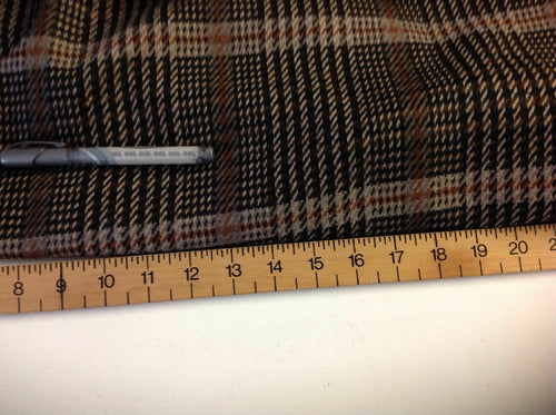 NEW Designer Multi Colour Large Check Wool Fabric 59