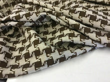 Load image into Gallery viewer, NEW Designer Natural/Brown Linen Dogtooth Suiting Fabric 60&quot; 153 cm Hounds tooth