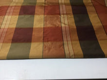 Load image into Gallery viewer, NEW Designer Multicolour Check 100% Silk Dupion Fabric 45&quot; 116 cm Per Half Metre