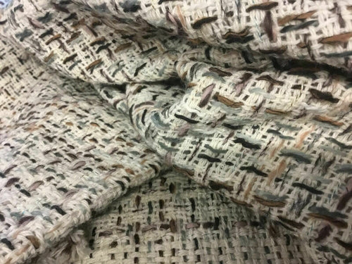 New Designer High Class Multicolour Lurex Boucle Fabric 60''153cm Coco Rabana P