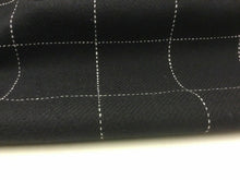 Load image into Gallery viewer, NEW Designer Black White Colour Stitched Square Check Wool Fabric 60&quot;153cm Boss