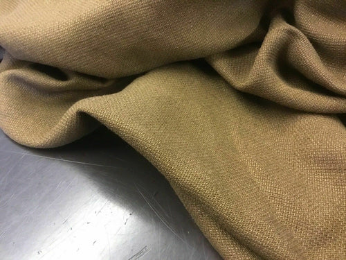 NEW Designer 100% Natural Brown Linen Suiting Fabric 58