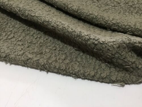 NEW Designer Light Olive Khaki Green Colour Stretch Jersey Boucle Fabric 63