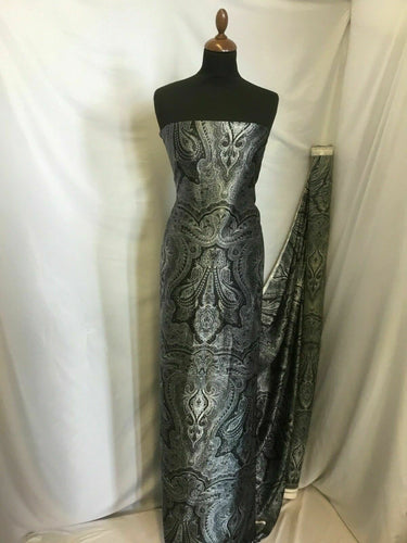 NEW Multi Colour Silky Soft Stretch Satin Large Print Fabric 57'' 145cm Dress Bb