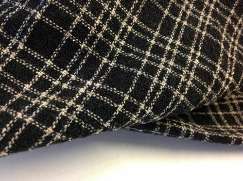 NEW Multi Colour Wool Check Suiting Boucle Fabric Seen On Designer Catwalk Image
