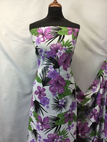 NEW High Class Designer Multicoloured Cotton Voile Floral Print Fabric 59