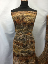 Load image into Gallery viewer, NEW High Class Designer Multicoloured Crinkle Chiffon Snake Skin Print Fabric