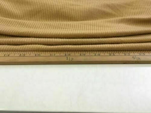 NEW Designer Wool Mix Beige Camel Colour Smooth Stretch Corduroy Jersey Fabric