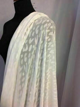 Load image into Gallery viewer, NEW Designer Silky Ivory Chiffon Burnout Fabric 58&quot; 149 cm Bridal Dress Craft