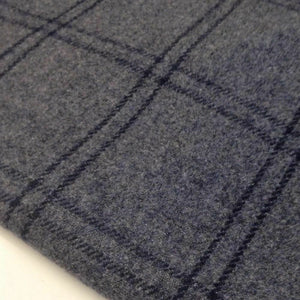 Beautiful Italian Superior Wool Check Fabric 60" 152cm Cloth Suit Coat Grey Navy