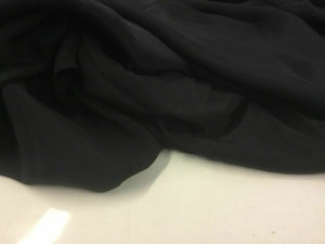 New Jet Black Pure Silk Marocain Crepe Fabric For Per 0.5 1/2 Metre Morocain