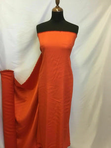 New Designer Sienna Red 50% Silk 50% Wool Fabric 44’’ 114cm Dress Material Cloth