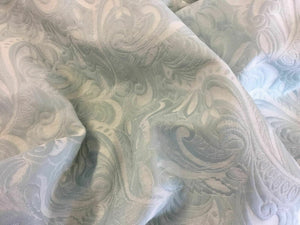 New High Class Designer Light Mint Jacquard Brocade Fabric Dress 54'' 138 cm