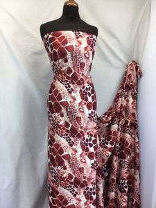 NEW High Class Designer Silky Stone Soft Satin Print Fabric As Seen On Catwalk 3