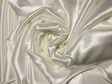 Load image into Gallery viewer, NEW Gorgeous High Class 100% Silk Ivory Crepe De Chine Satin Fabric 53&quot; 135 cm