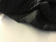 Load image into Gallery viewer, New Jet Black Designer Self Wide Stripe Jacquard Lining Fabric 62&quot; 158cm Cloth