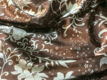 Load image into Gallery viewer, New Gorgeous High Class Designer Floral Satin Print Fabric Art Dress Garment