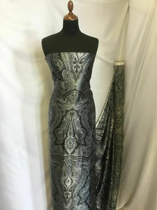 NEW Multi Colour Silky Soft Stretch Satin Large Print Fabric 57'' 145cm Dress Bb