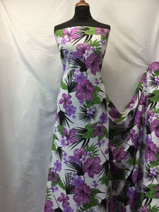 NEW High Class Designer Multicoloured Cotton Voile Floral Print Fabric 59" 150cm