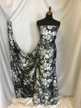 Load image into Gallery viewer, NEW Designer Silky Soft Poly Satin Rose Leaf Print Fabric 58&quot; 149 cm Dress Craft