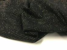 Load image into Gallery viewer, New Black Gold Colour Lurex Glitter 4 Ways Stretch Party Wear fabric Dress Dolce