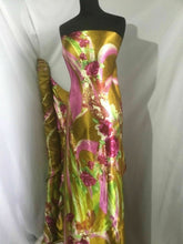 Load image into Gallery viewer, New Fabulous Designer Soft Floral Satin Print Fabric 57&#39;&#39;145cm Dress Art Garment