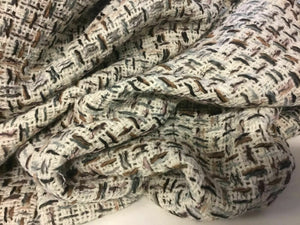 New Designer High Class Multicolour Lurex Boucle Fabric 60''153cm Coco Rabana P
