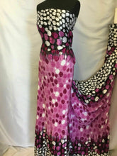 Load image into Gallery viewer, NEW Designer Multicoloured Silky Soft Satin Swirl Print Rushed Pleated Fabric