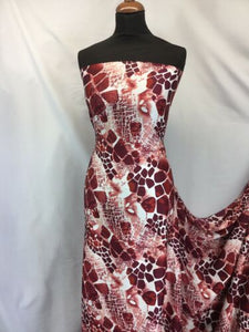 NEW High Class Designer Silky Stone Soft Satin Print Fabric As Seen On Catwalk 3