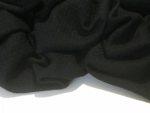New High Class Designer Black Wool Boucle Jacquard Fabric 57" 147 cm Garment
