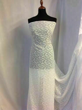 Load image into Gallery viewer, NEW Designer Silky Ivory Chiffon Burnout Fabric 58&quot; 149 cm Bridal Dress Craft