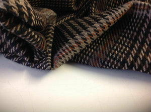 NEW Designer Multi Colour Large Check Wool Fabric 59" 151 cm Seen Online Catwalk