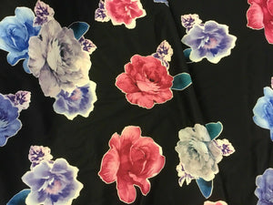 New Designer Multicolored Large Floral Scuba Fashion Fabric Cloth Material 55"