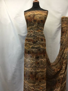 NEW High Class Designer Multicoloured Crinkle Chiffon Snake Skin Print Fabric