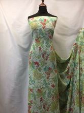 Load image into Gallery viewer, NEW High Class Designer Multicoloured Floral Leaf Chiffon Print Fabric 58&quot;