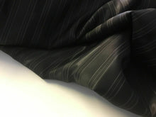 Load image into Gallery viewer, New Jet Black Designer Self Wide Stripe Jacquard Lining Fabric 62&quot; 158cm Cloth