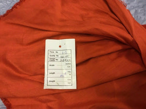 New Designer Sienna Red 50% Silk 50% Wool Fabric 44’’ 114cm Dress Material Cloth