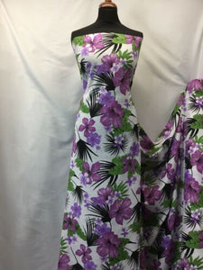 NEW High Class Designer Multicoloured Cotton Voile Floral Print Fabric 59" 150cm