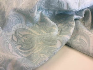 New High Class Designer Light Mint Jacquard Brocade Fabric Dress 54'' 138 cm