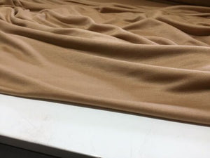 NEW Designer Cotton Silk Gold Beige Colour Smooth Stretch Jersey Fabric Dress