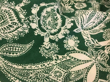 Load image into Gallery viewer, New Designer Green Ivory 100% Wool Crepe Large Print Fabric Seen On Catwalk