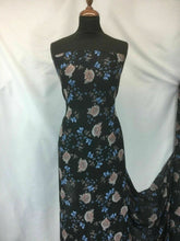 Load image into Gallery viewer, NEW Designer Multicoloured Crinkle Chiffon Floral Print Fabric 57&quot; 147 cm Dress