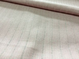 New High Class Designer Light Pink Colour Stripe Jacquard Linen Fabric Material