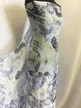 Load image into Gallery viewer, New Multicolour 100% Silk Crinkle Chiffon Dragons Print Fabric 58’’148cm Dress K