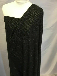 New Black Gold Colour Lurex Glitter 4 Ways Stretch Party Wear fabric Dress Dolce