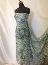 Load image into Gallery viewer, NEW Designer Multicolored Chiffon Leaf Floral Print Fabric 57&quot; Dress Cloth Sew