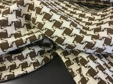 Load image into Gallery viewer, NEW Designer Natural/Brown Linen Dogtooth Suiting Fabric 60&quot; 153 cm Hounds tooth